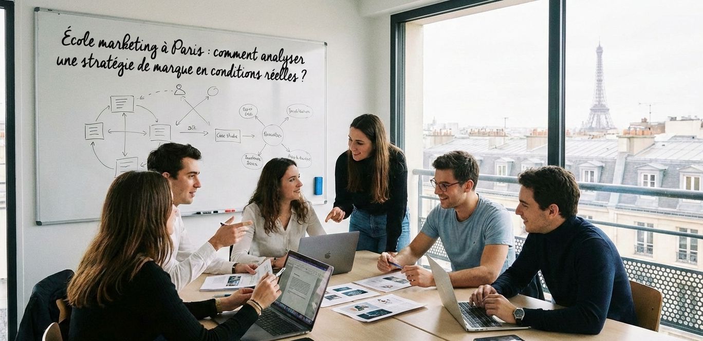 École marketing Paris comment analyser une stratégie de marque en conditions réelles